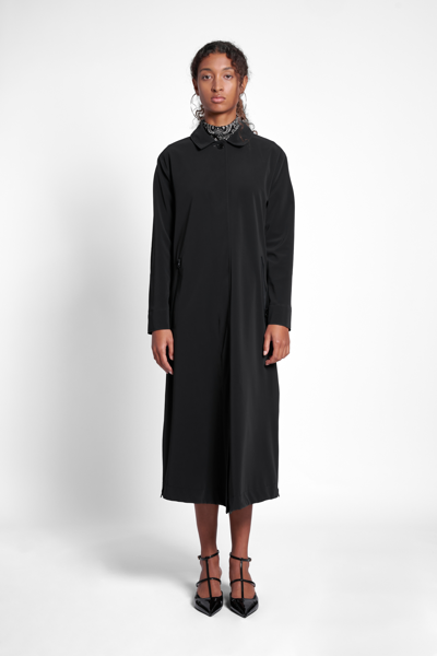 Stutterheim Hornstull Matte Long Raincoat In Black