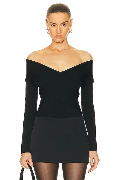 Roland Mouret Body Aus Strick-viskosestrick In Black