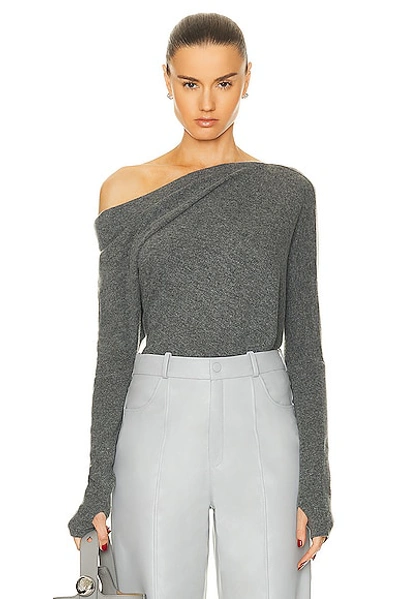 Enza Costa Souch Sweater Heather Grey L
