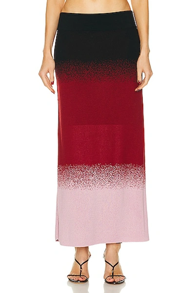 Johanna Ortiz Scapes Jacquard-knit Pima Cotton Midi Skirt In Crimson