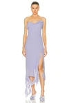 Acne Studios Shoulder Strap Dress Lilac Purple In Lilac Purple