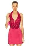 Cult Gaia Ballina Open Back Top In Sunkiss
