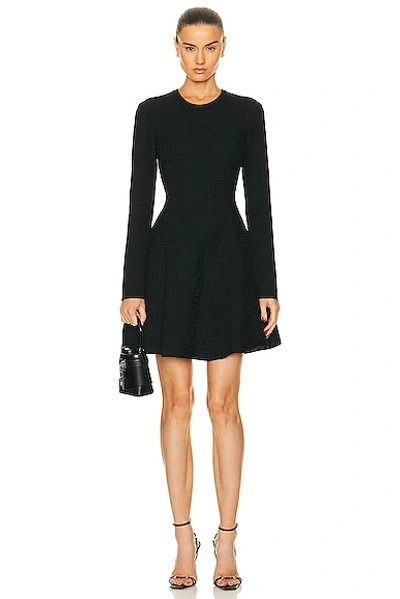 Givenchy Long Sleeve Short Dress In Black