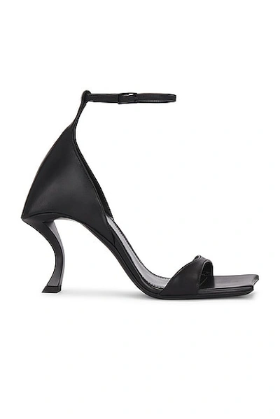 Balenciaga Hourg Leather Ankle-strap Sandals In Black