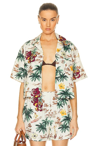 MIU MIU HAWAII PRINT TOP