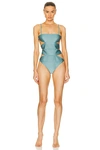 ADRIANA DEGREAS VINTAGE ORCHID SOLID CUTOUT SWIMSUIT