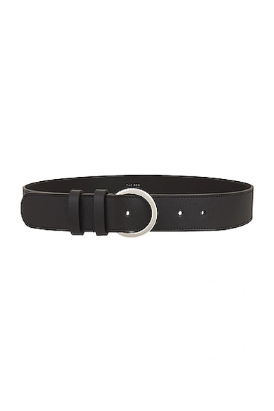 The Row Half Moon Belt In Dark Brown Pld