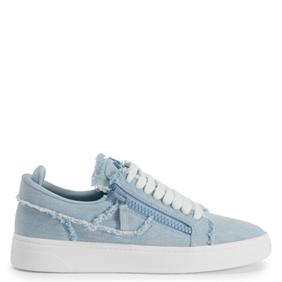 Giuseppe Zanotti Gz94 Raw-cut Sneakers In Denim