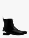 Alexander Mcqueen Leather Ankle Boots In Black