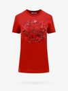 Max Mara Cotton T-shirt With Frontal Monogram In Red