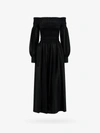Max Mara Off The Shoulder Wool Dress In Black