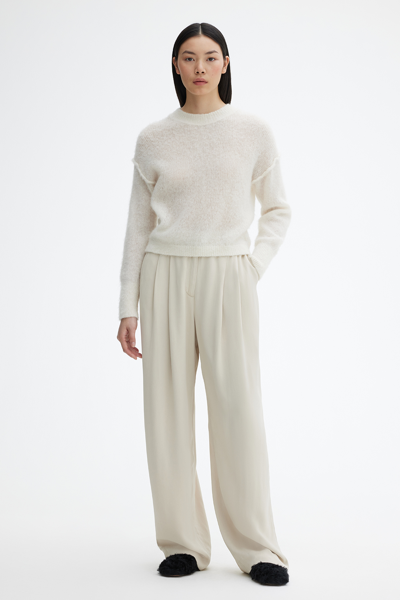 House Of Dagmar Brushed Alpaca Knit In Off White