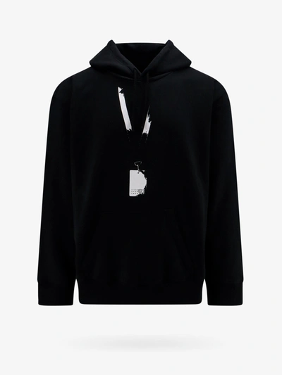 Mm6 Maison Margiela Black Cotton Sweatshirt