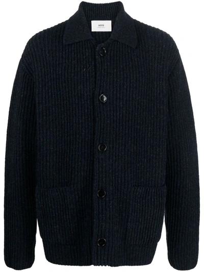 Ami Alexandre Mattiussi Ami Paris Jerseys & Knitwear In Nightblue