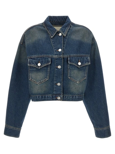 Isabel Marant Navy Tadia Denim Jacket In Blue