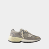 Golden Goose Dad-star Distressed Leather-trimmed Mesh And Suede Sneakers In Gray