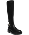 Steve Madden Georgi Knee High Platform Boot In Black Leather