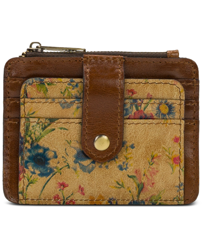 Patricia Nash Cassis Id Small Printed Leather Wallet In Prairie Rose