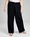 AND NOW THIS TRENDY PLUS SIZE EASY WIDE-LEG TROUSERS