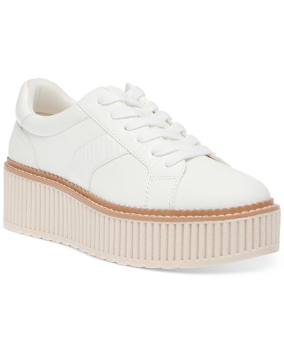 Dv Dolce Vita Women's Bubbles Platform Lace-up Sneakers In White