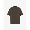 Essentials Fear Of God  Mens Ink  Brand-embossed Cotton-jersey T-shirt In Ink
