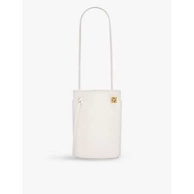 Loewe Womens Soft White Dice Leather Shoulder Bag