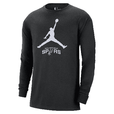 Jordan Men's San Antonio Spurs Essential  Nba Long-sleeve T-shirt In Black
