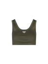Prada Military Cotton Short Top Women In Green
