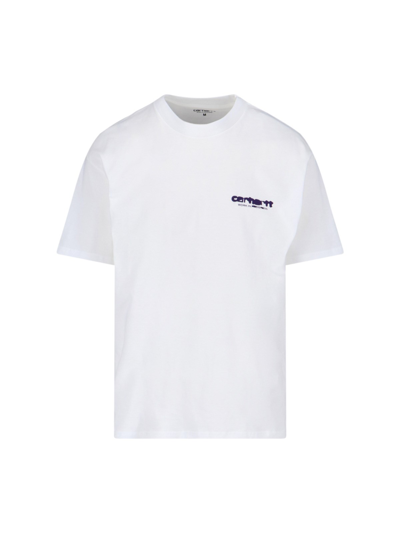 Carhartt 's/s Ink Bleed' Print T-shirt In White