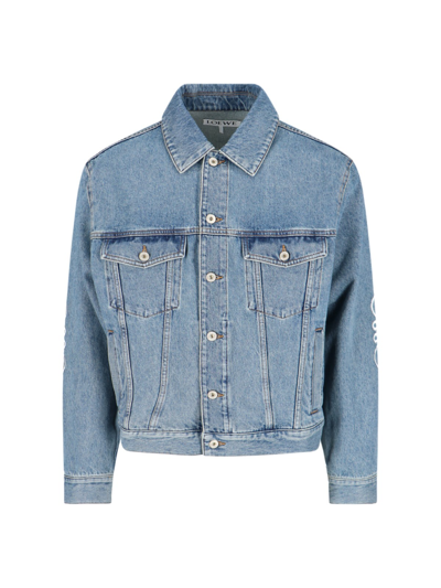 Loewe Anagram Denim Jacket In Blue