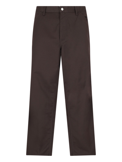 Carhartt 'simple' Wide Pants In Brown