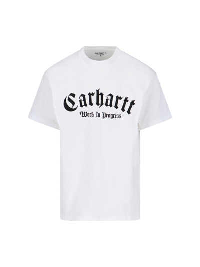Carhartt 's/s Onyx' Print T-shirt In White