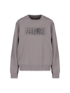 Mm6 Maison Margiela Sweatshirt With Numeric Logo Print In Taupe