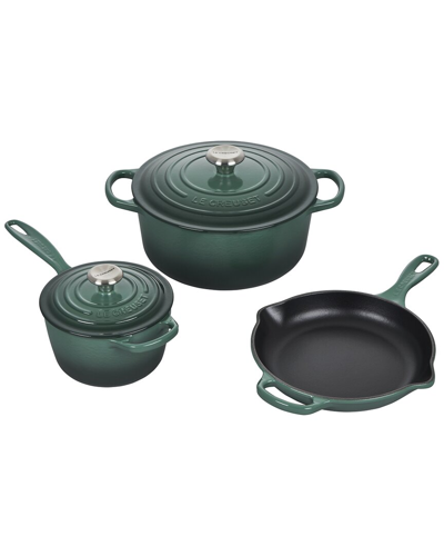 Le Creuset 5pc Signature Set In Green