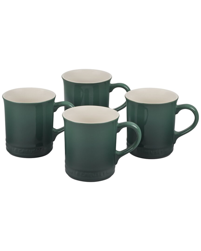 Le Creuset Set Of 4 Mugs In Green