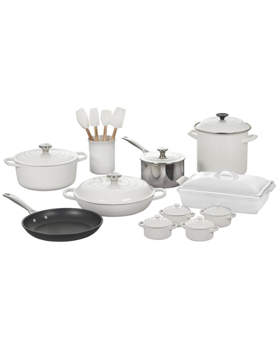 Le Creuset White 20pc Mixed Set In Neutral
