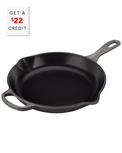 Le Creuset 10.25" Enameled Cast Iron Skillet With Helper Handle In Oyster