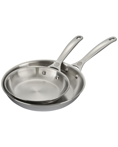 Le Creuset Stainless Steel 2pc Set In Metallic