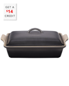 LE CREUSET LE CREUSET HERITAGE COVERED 4QT RECTANGULAR DISH WITH $14 CREDIT