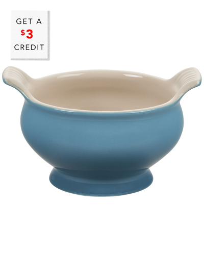 Le Creuset Heritage Soup Bowl With $3 Credit In Blue