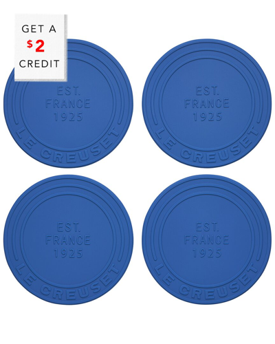 Le Creuset Marseille Silicone Coasters (est. 1925) With $2 Credit In Blue