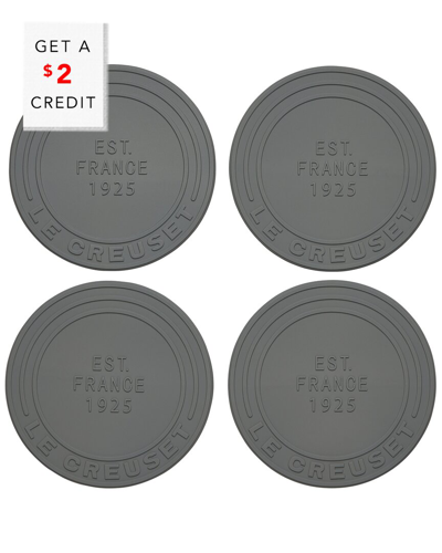 Le Creuset Oyster Silicone Coasters (est. 1925) With $2 Credit In Gray