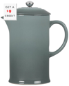 LE CREUSET LE CREUSET SEA SALT FRENCH PRESS WITH $9 CREDIT