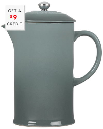 Le Creuset Sea Salt French Press With $9 Credit In Green