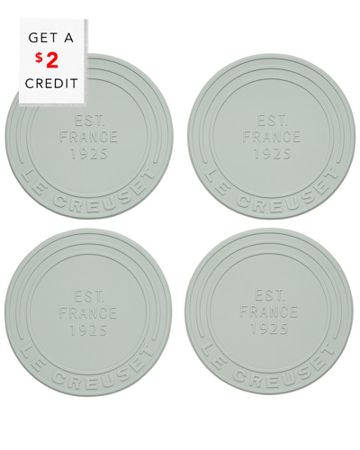Le Creuset Sea Salt Silicone Coasters (est. 1925) With $2 Credit In Gray