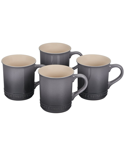 Le Creuset Set Of 4 Mugs In Gray