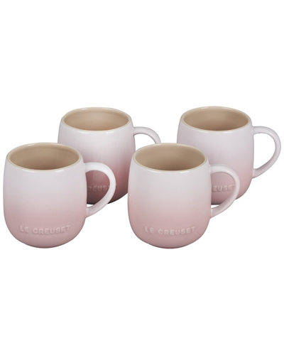 Le Creuset Set Of 4 Heritage Mugs In Pink
