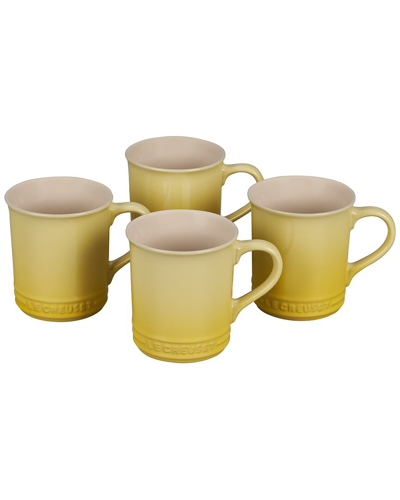 Le Creuset Set Of 4 Mugs In Yellow