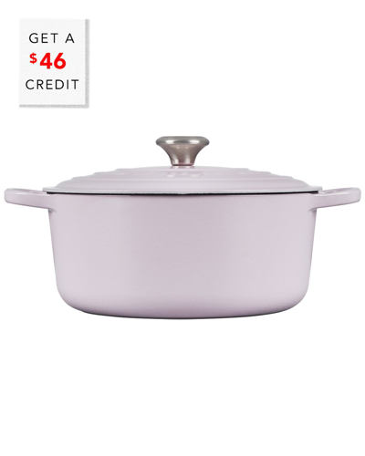 Le Creuset Shallot 7.25qt. Signature Round Dutch Oven With $46 Credit In Purple