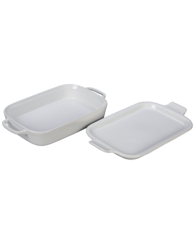 Le Creuset 14.75in Rectangular Dish & Lid In White